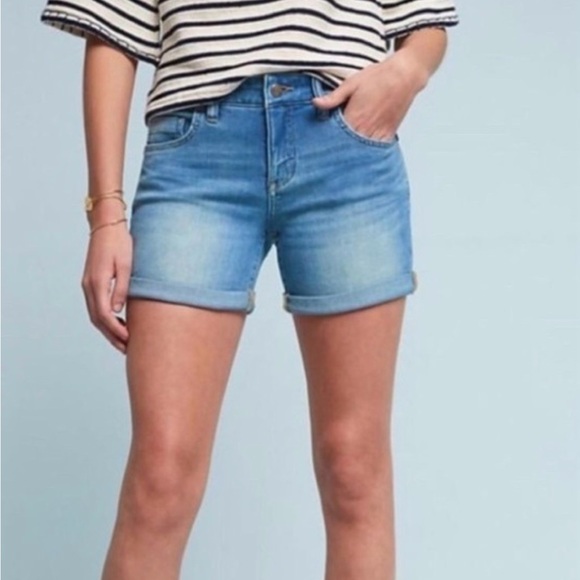 Pilcro and the Letterpress “Stet” Roll Up Shorts | Light Blue Denim | Sz:27 - Picture 16 of 16